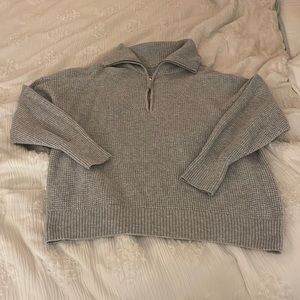 Aerie Half-Zip Knit Oversized Sweater